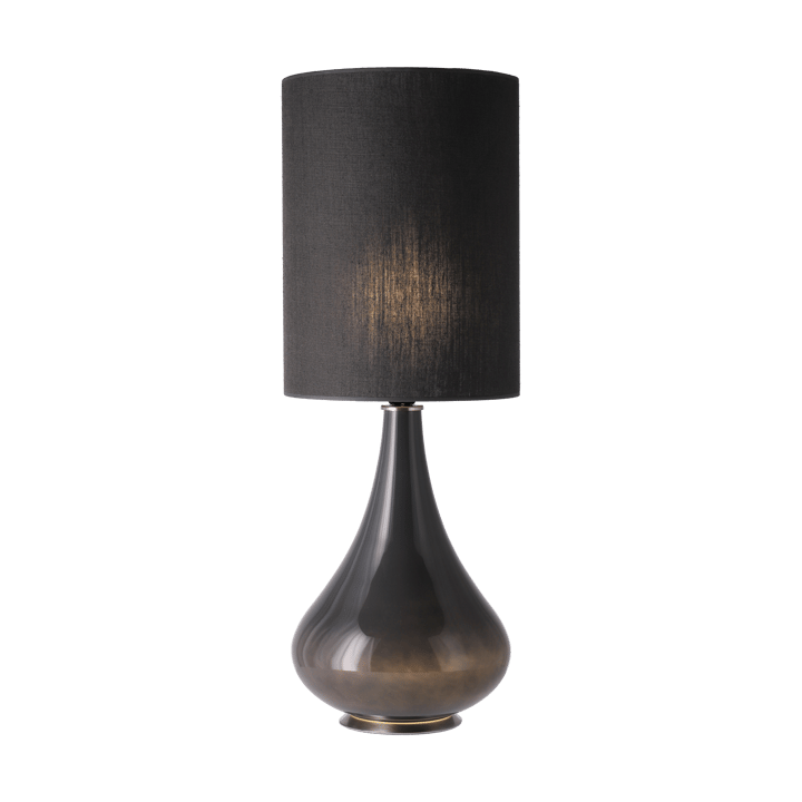 Renata tafellamp grijze lampvoet, Lino Negro L Flavia Lamps