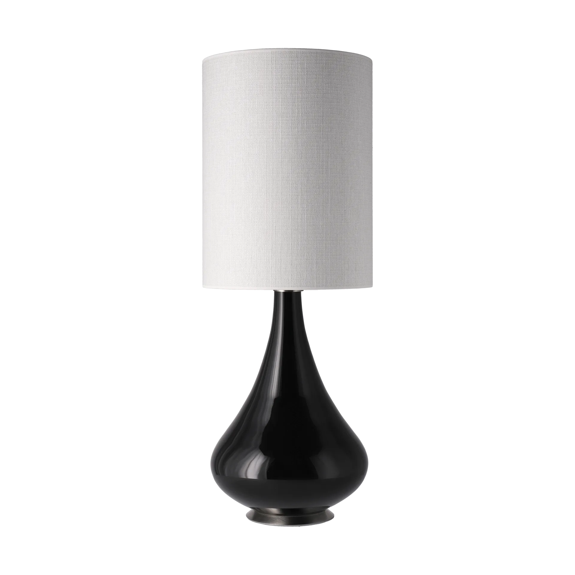 Renata tafellamp zwarte lampvoet, Babel Beige L Flavia Lamps