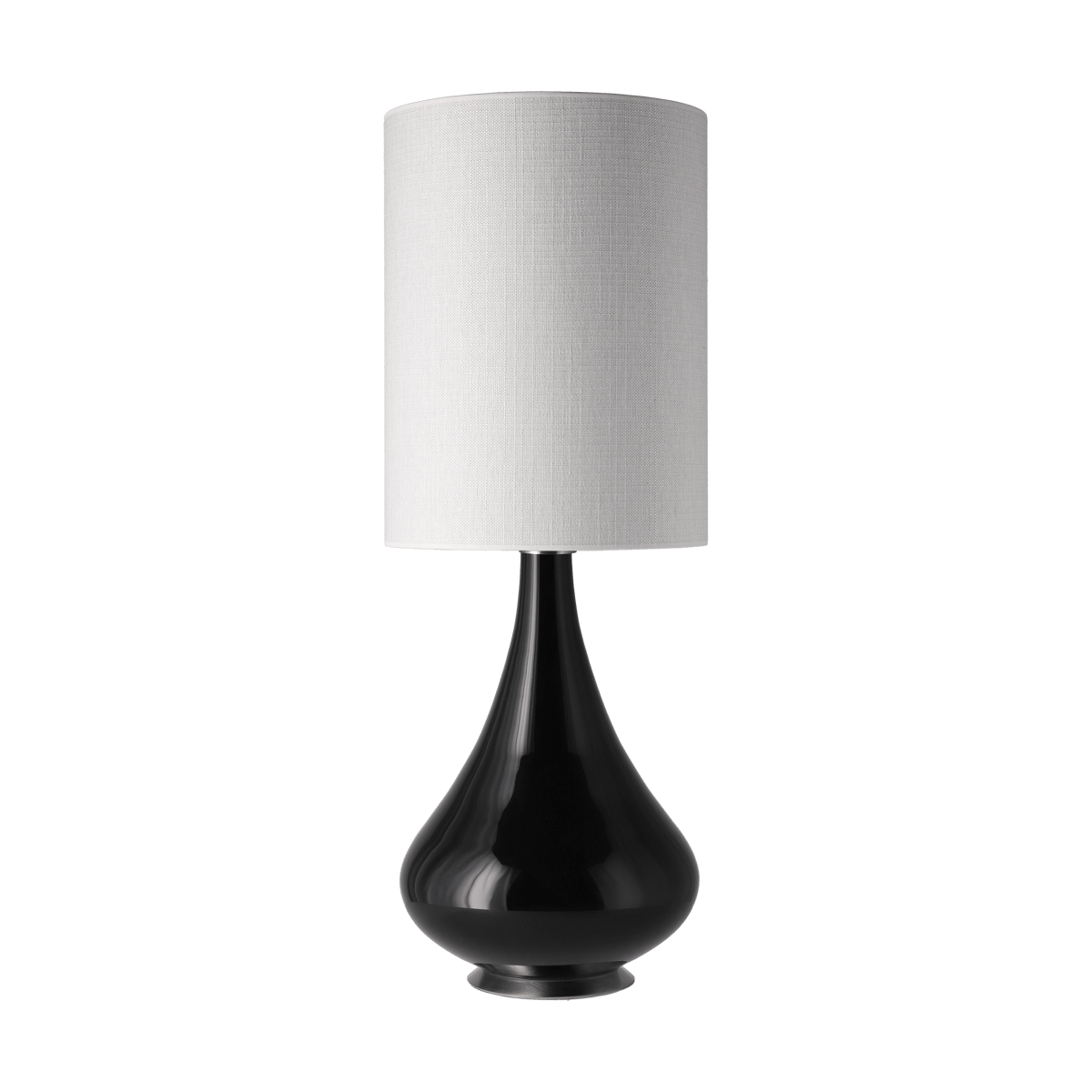 Flavia Lamps Renata tafellamp zwarte lampvoet Babel Beige L