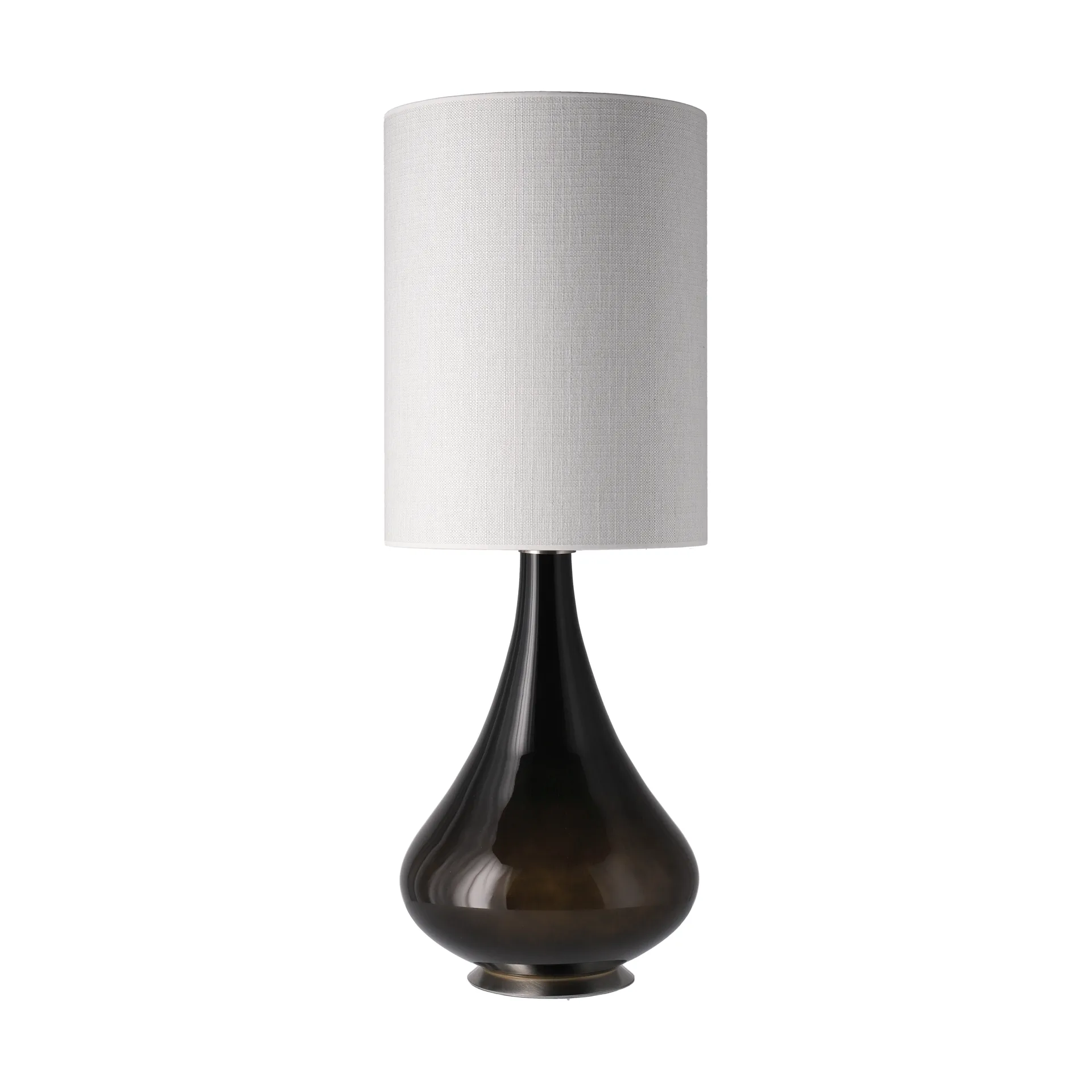 Renata tafellamp zwarte lampvoet, Babel Beige L Flavia Lamps