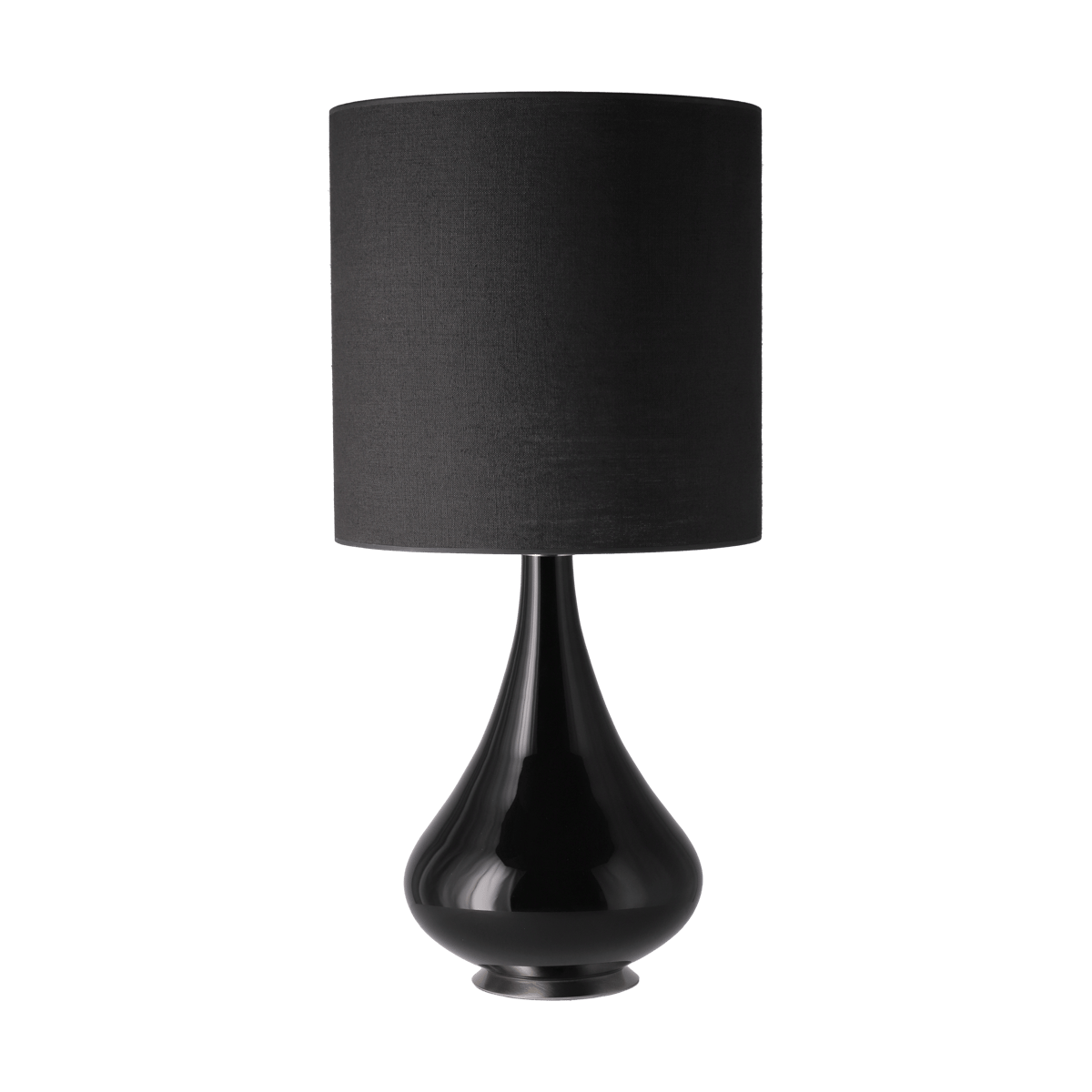 Flavia Lamps Renata tafellamp zwarte lampvoet Lino Negro M