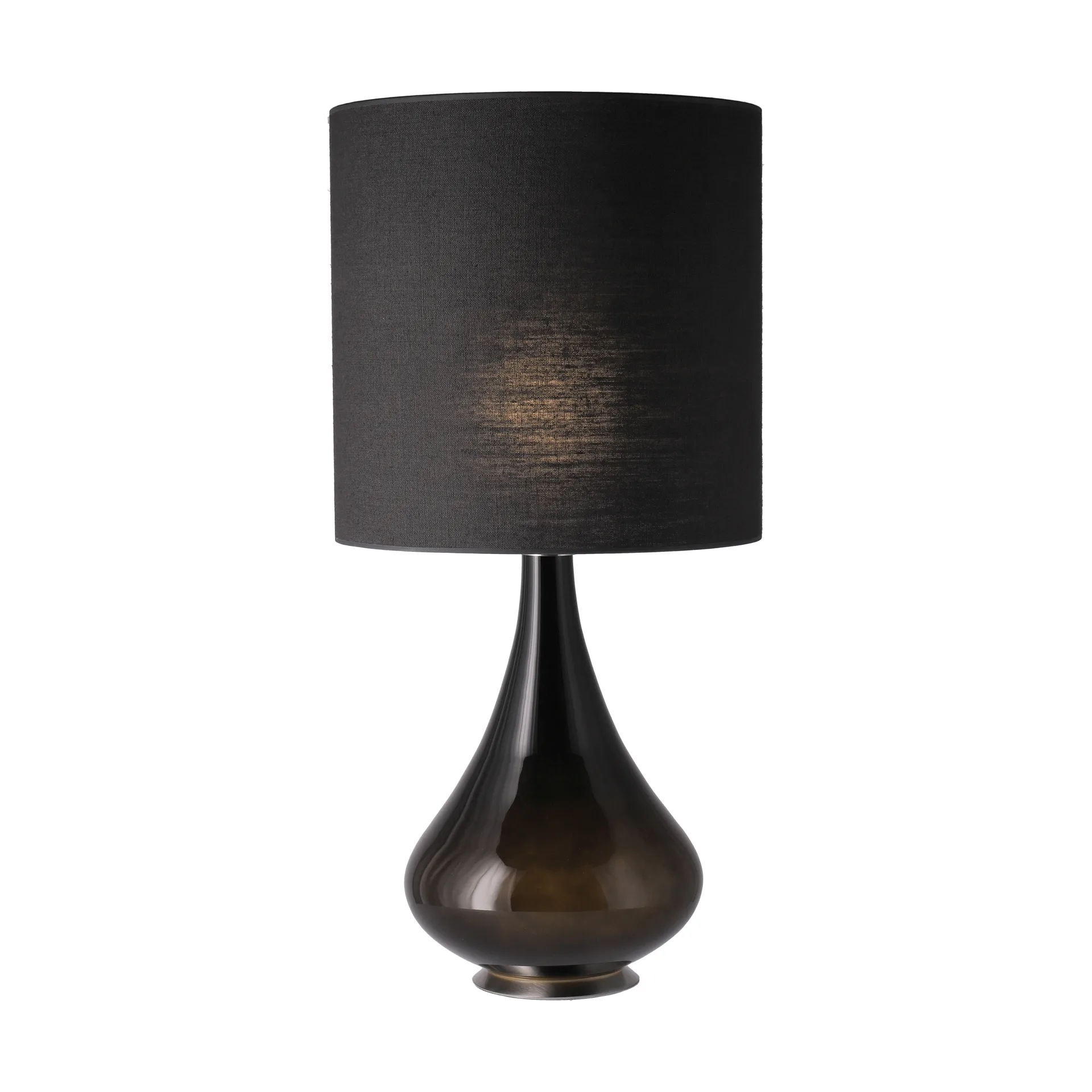 Renata tafellamp zwarte lampvoet, Lino Negro M Flavia Lamps