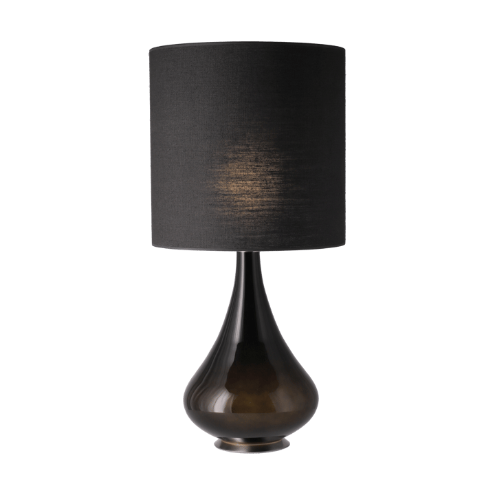 Renata tafellamp zwarte lampvoet, Lino Negro M Flavia Lamps