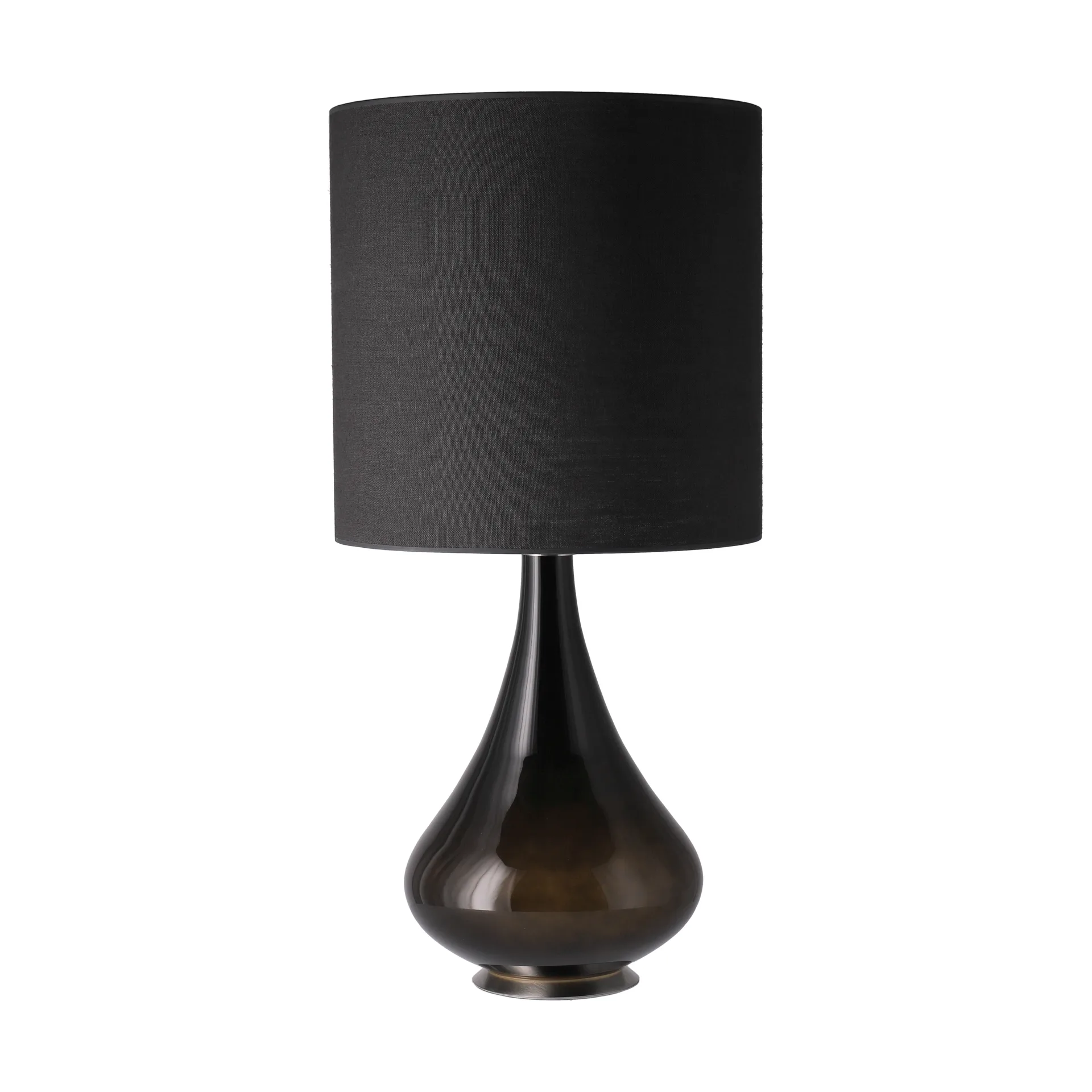 Renata tafellamp zwarte lampvoet, Lino Negro M Flavia Lamps