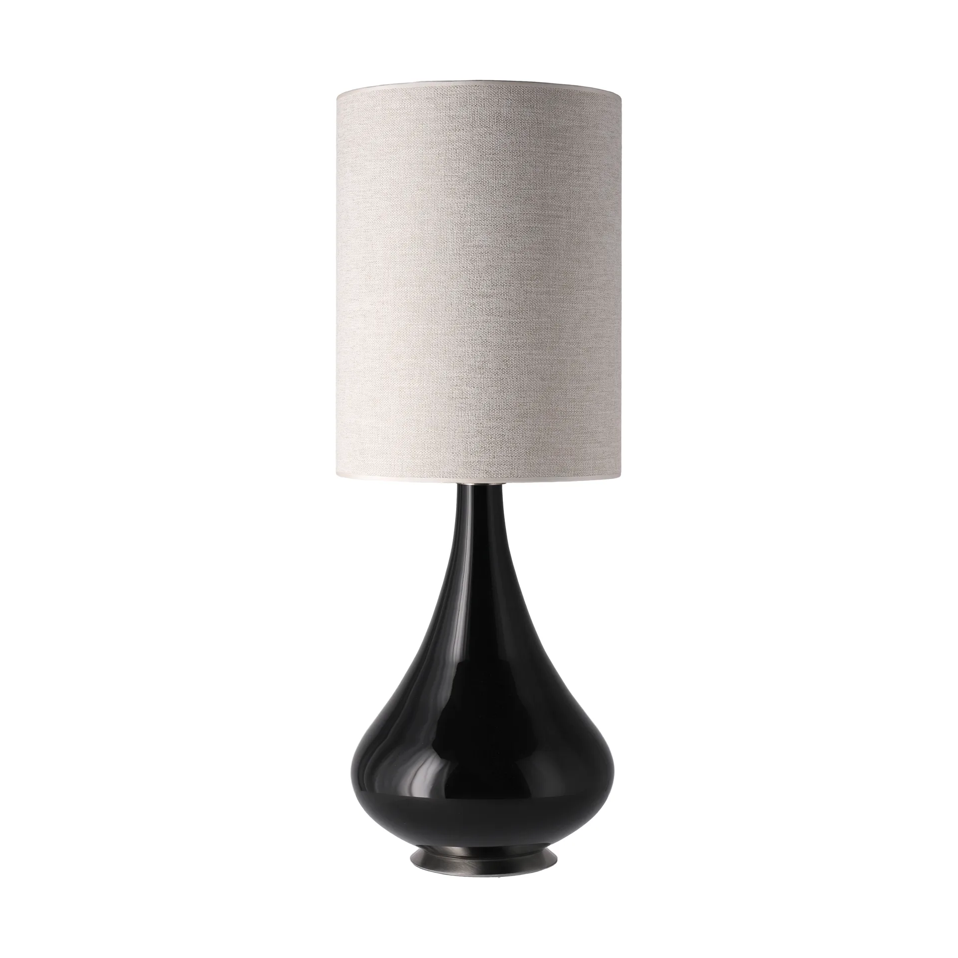 Renata tafellamp zwarte lampvoet, London Beige L Flavia Lamps