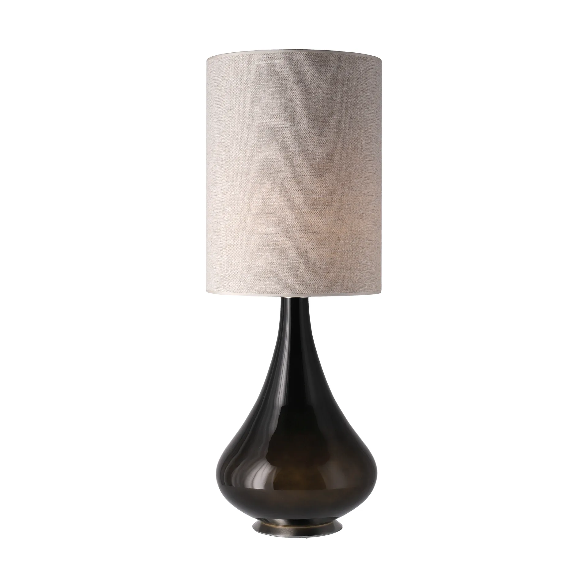 Renata tafellamp zwarte lampvoet, London Beige L Flavia Lamps