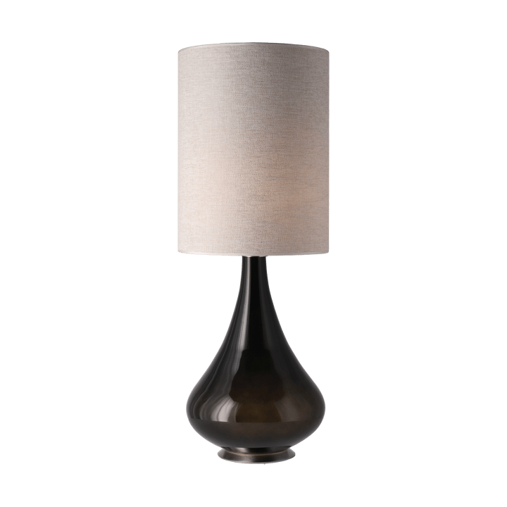 Renata tafellamp zwarte lampvoet, London Beige L Flavia Lamps