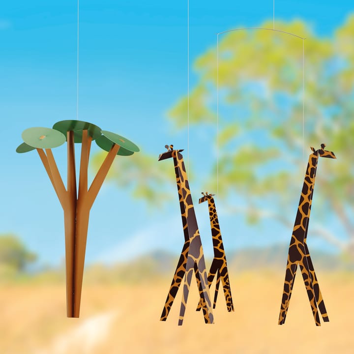 Giraffen in de savanne mobiel, multi Flensted Mobiles