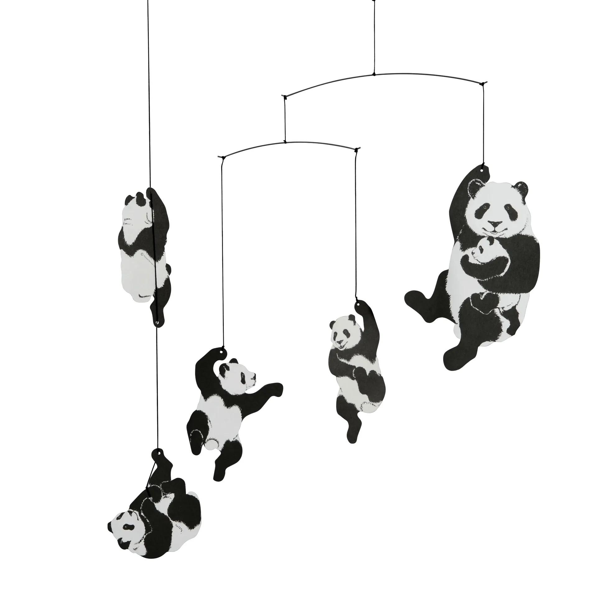 Panda mobiel, zwart-wit Flensted Mobiles