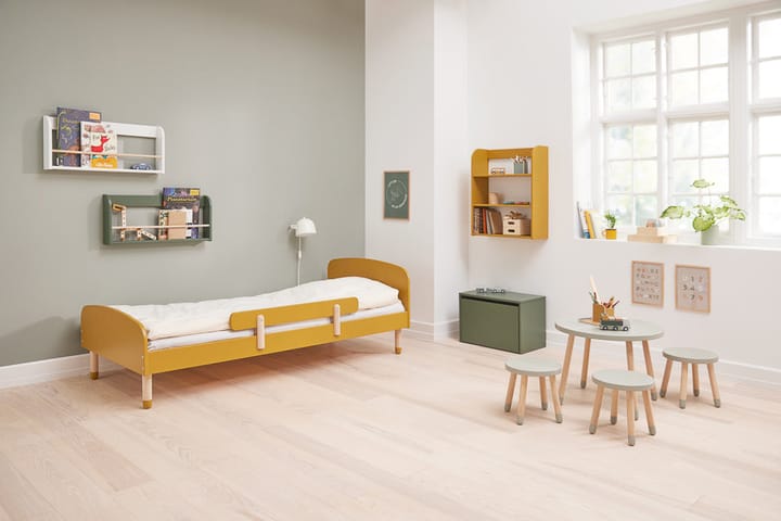 Dots bed met uitvalbeveiliging 96x204 cm, Geel FLEXA