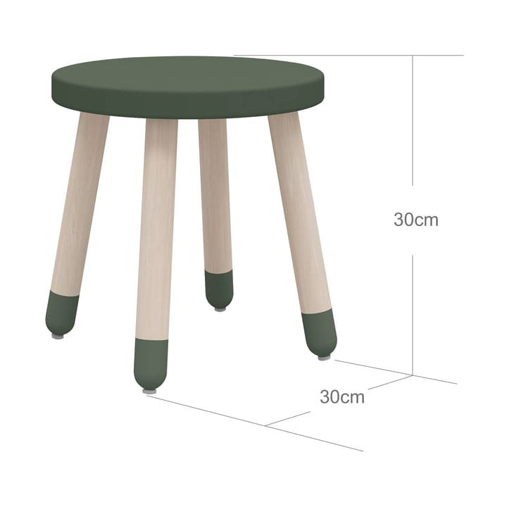Dots kruk 30 cm, Groen FLEXA