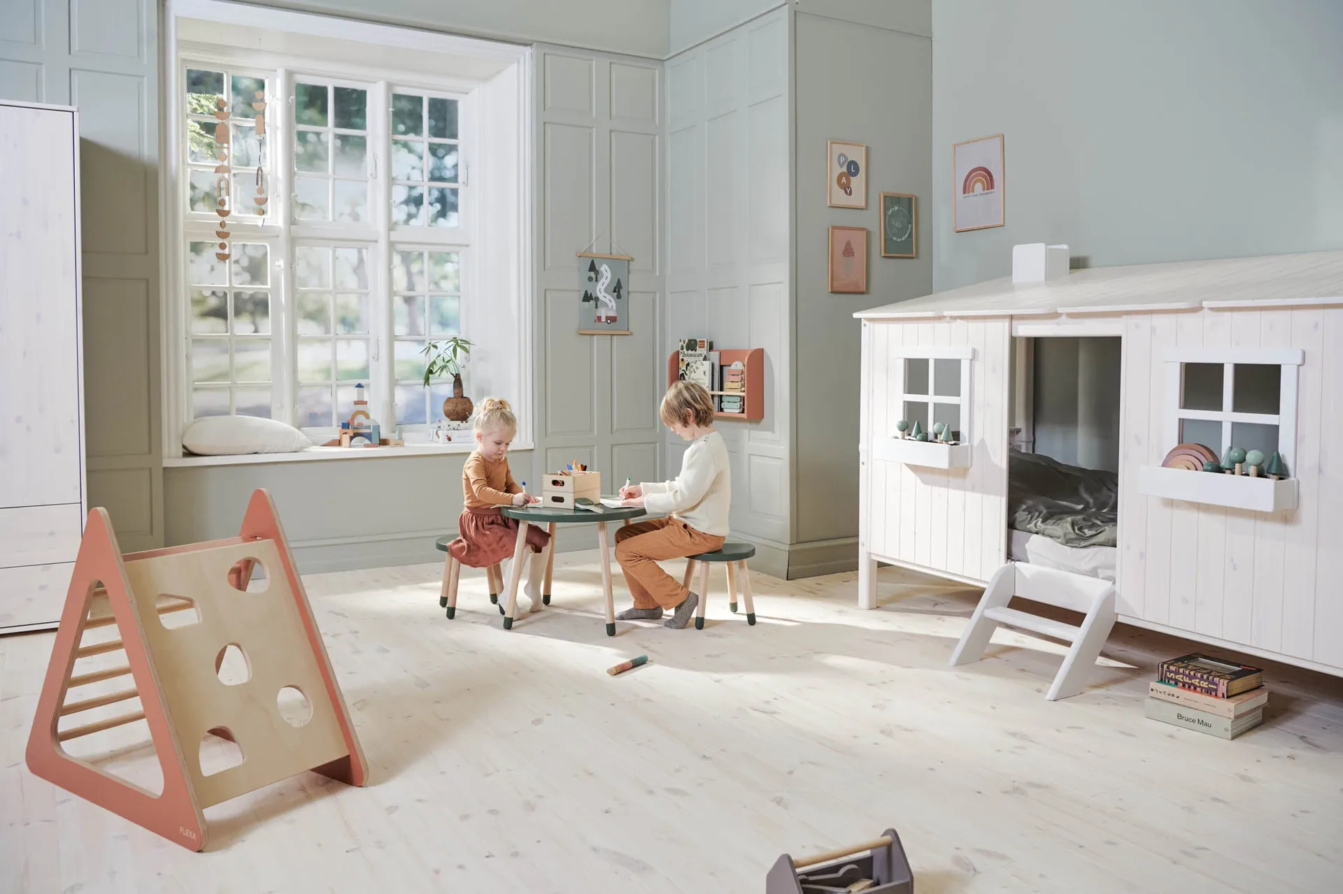 Dots speeltafel Ø60 cm, Diepgroen FLEXA