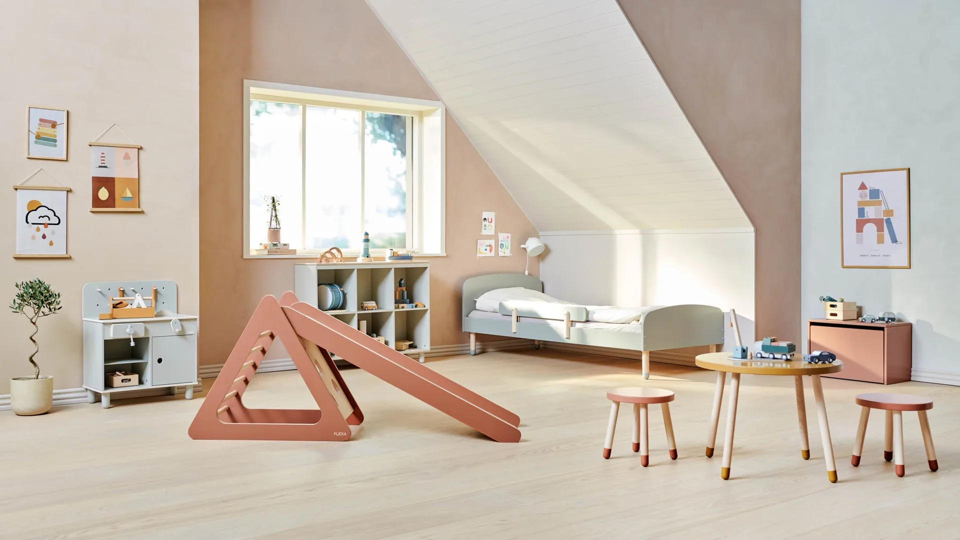 Play glijbaan voor speeltoestel, Rose FLEXA