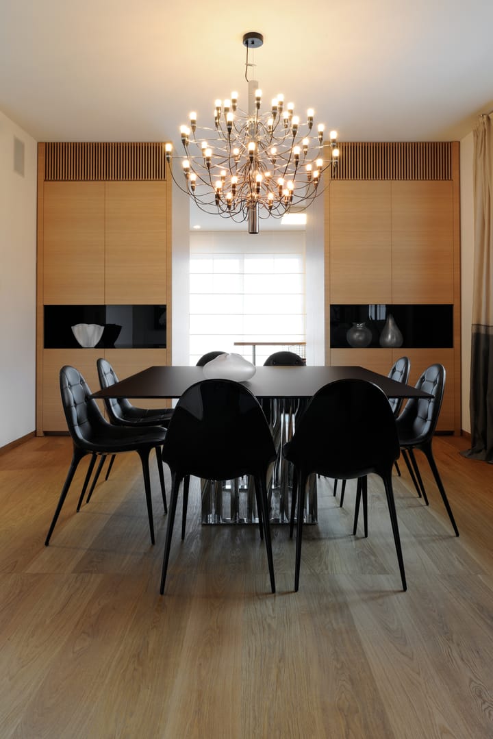 2097 Sarfatti kroonluchter, Chroom 50 lampen Flos