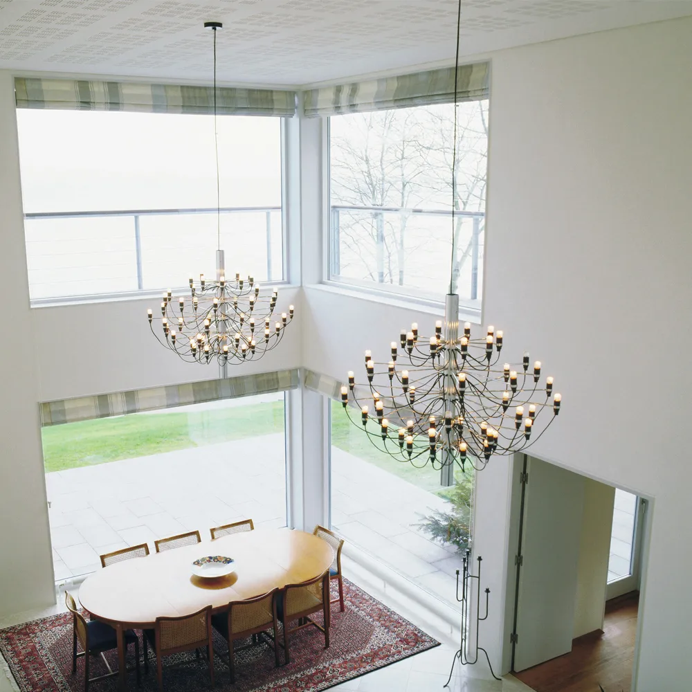 2097 Sarfatti kroonluchter LED, Chroom 50 lampen Flos