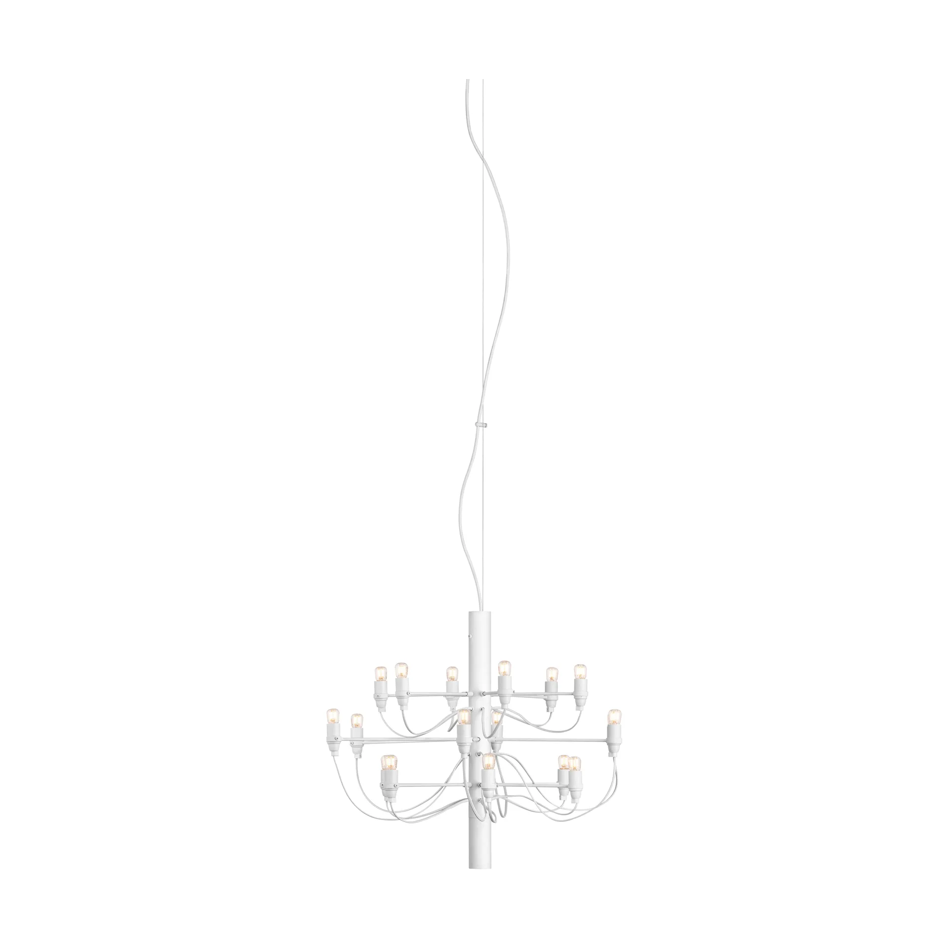 2097 Sarfatti kroonluchter LED, Matwit 18 lampen Flos