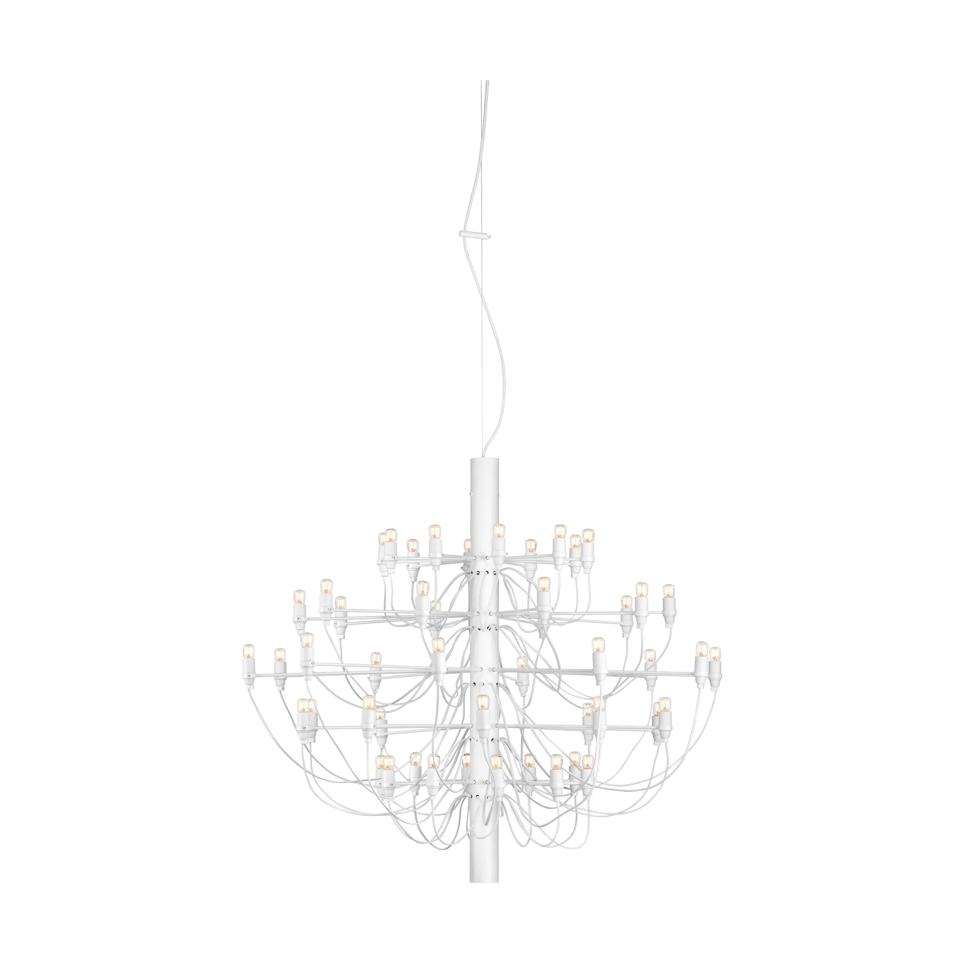 2097 Sarfatti kroonluchter LED, Matwit 50 lampen Flos