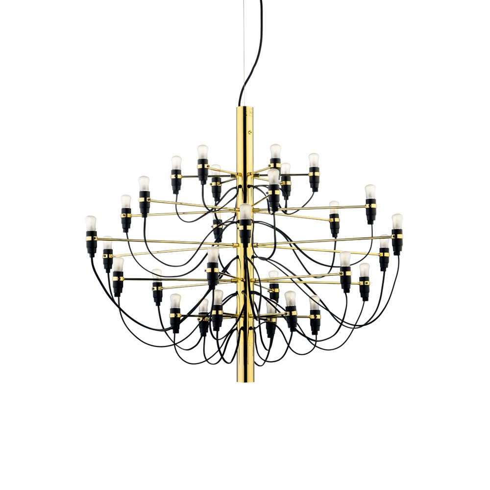 Flos 2097 Sarfatti kroonluchter LED Messing 30 lampen