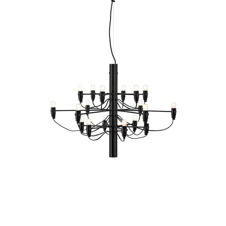 2097 Sarfatti kroonluchter, Matzwart 18 lampen Flos