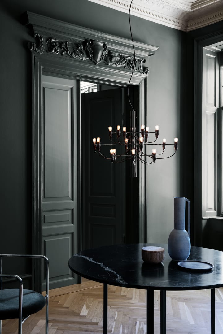 2097 Sarfatti kroonluchter, Matzwart 18 lampen Flos