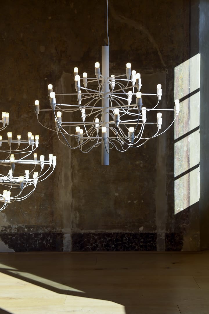 2097 Sarfatti kroonluchter, Messing 30 lampen Flos