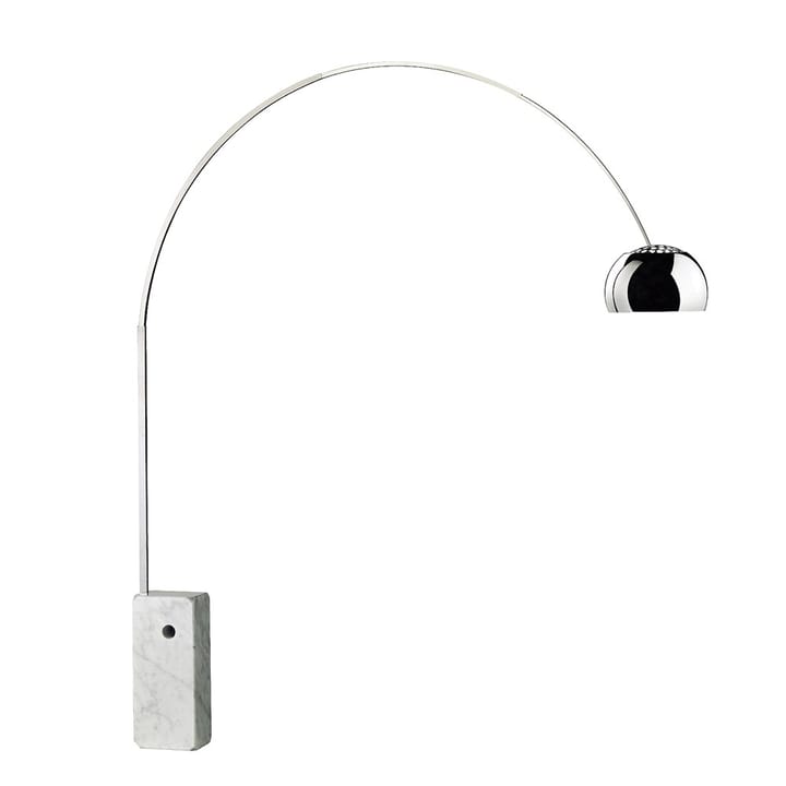 Arco vloerlamp - Chroom-Carrara marmeren voet - Flos