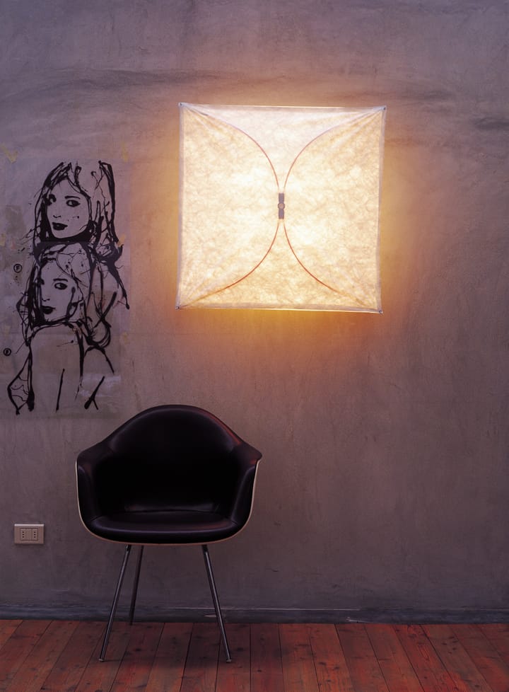 Ariette 2 muurlamp, Wit textieldoek/stalen standaard Flos