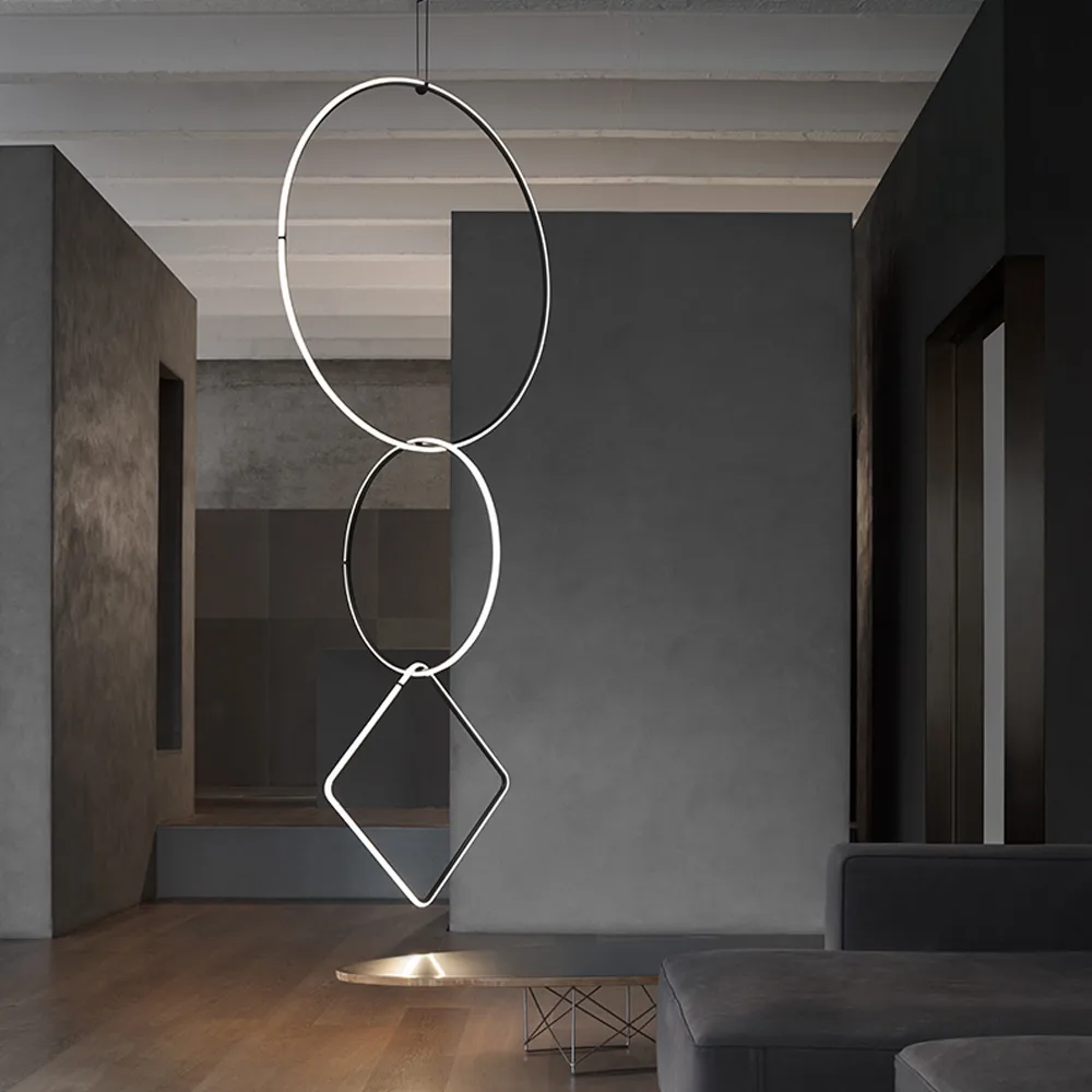 Arrangements Square hanglamp, Black, large Flos