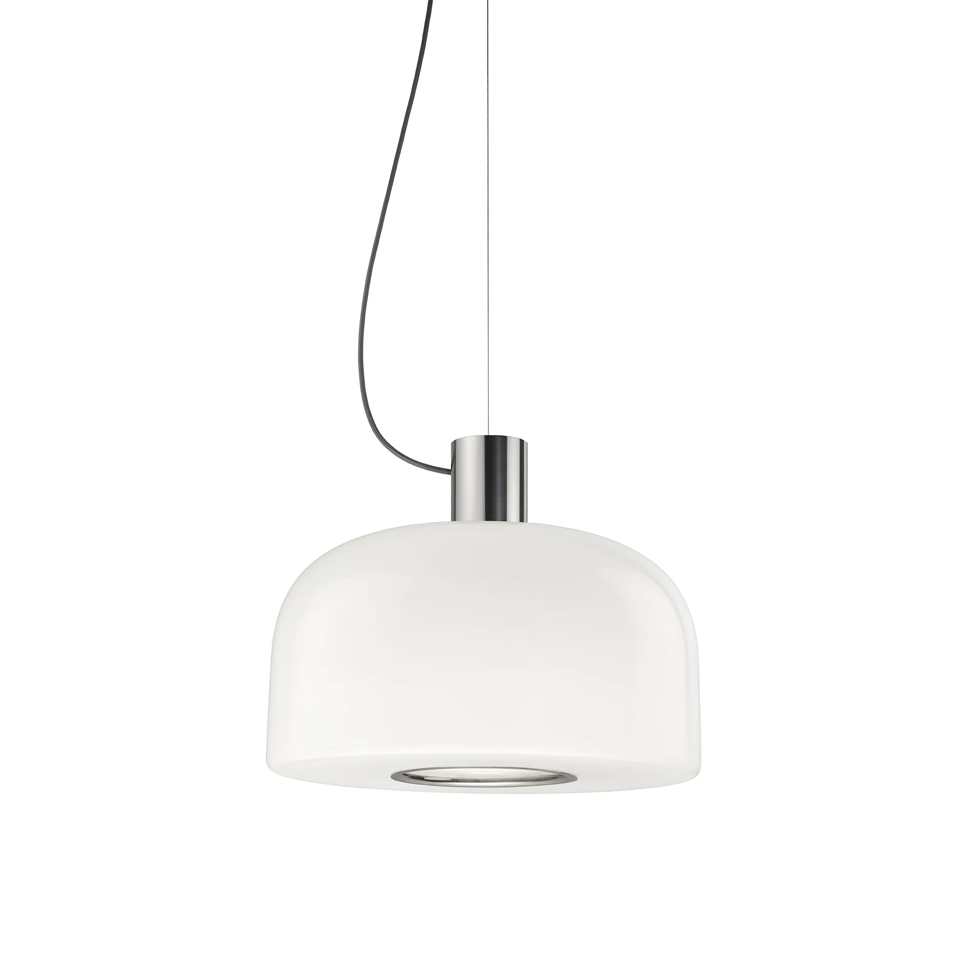 Bellhop Glass S1 hanglamp, Bright aluminum Flos