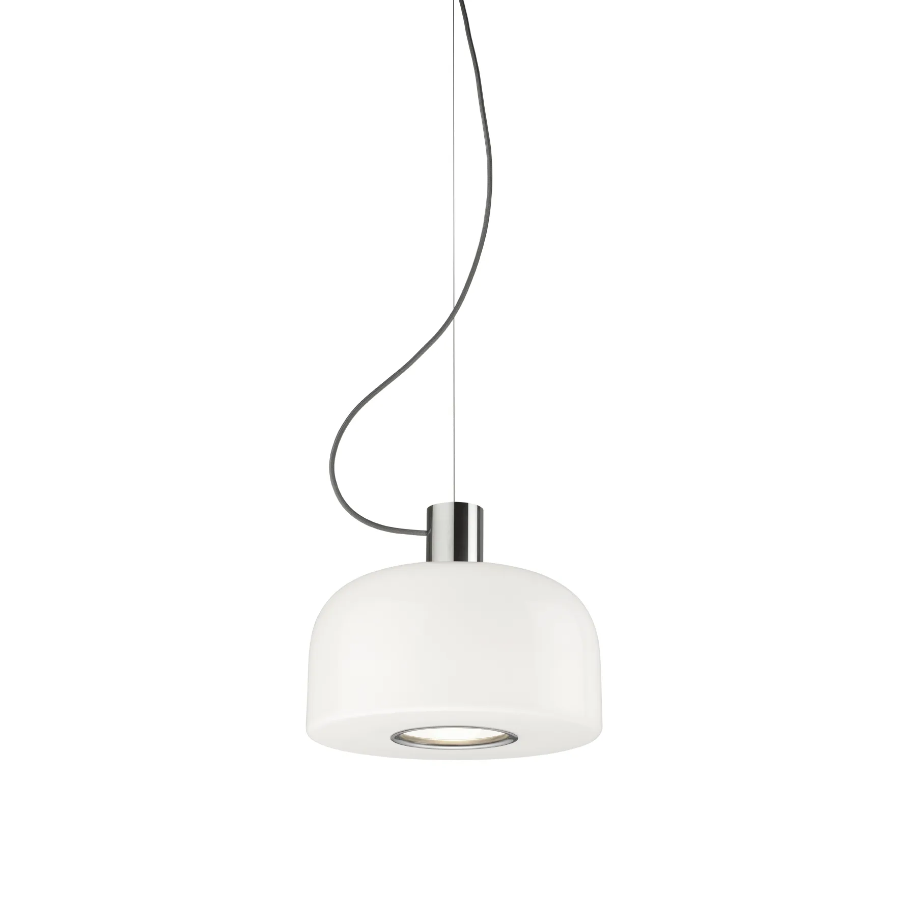 Bellhop Glass S1 hanglamp, Bright aluminum Flos