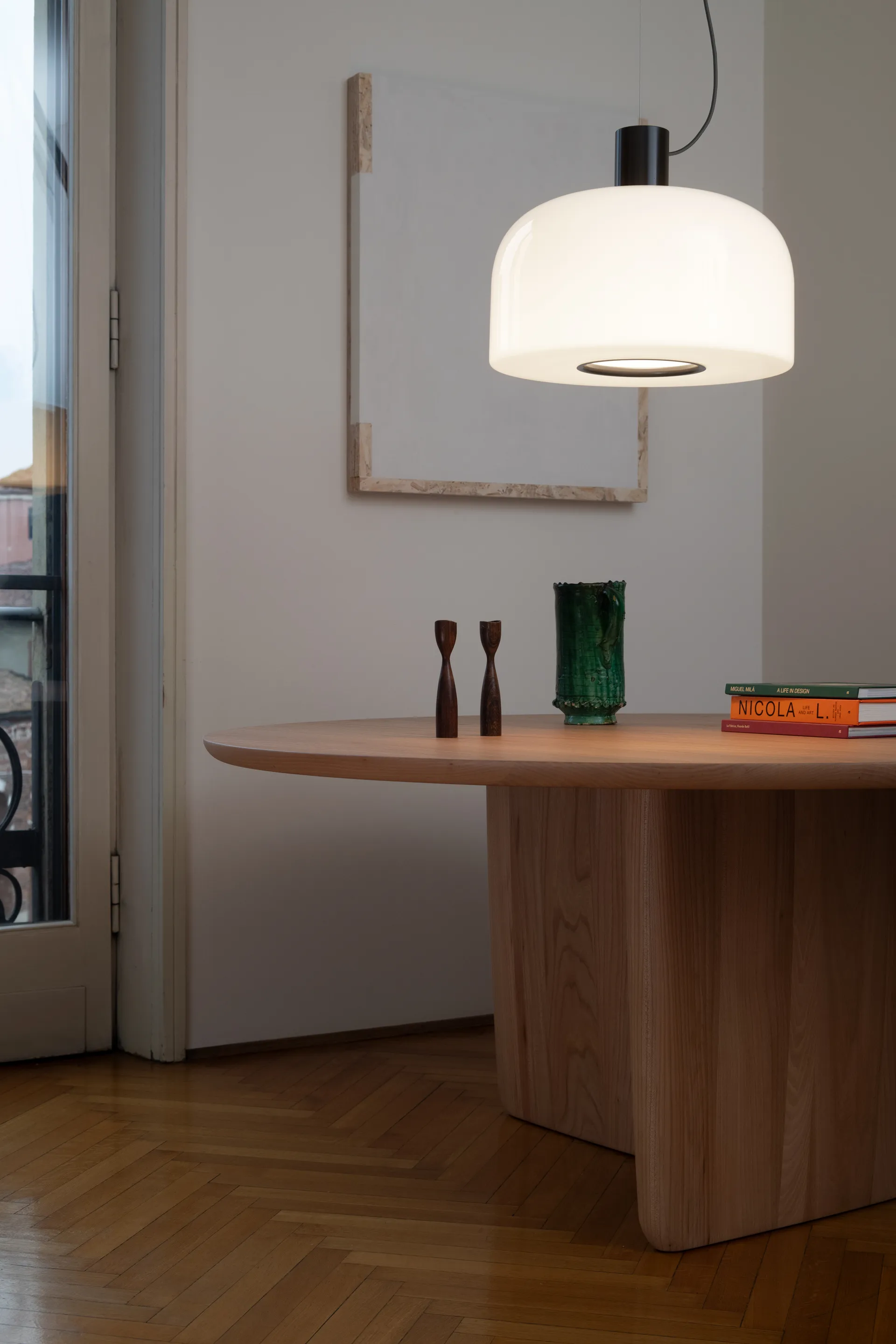 Bellhop Glass S1 hanglamp, Cioko Flos