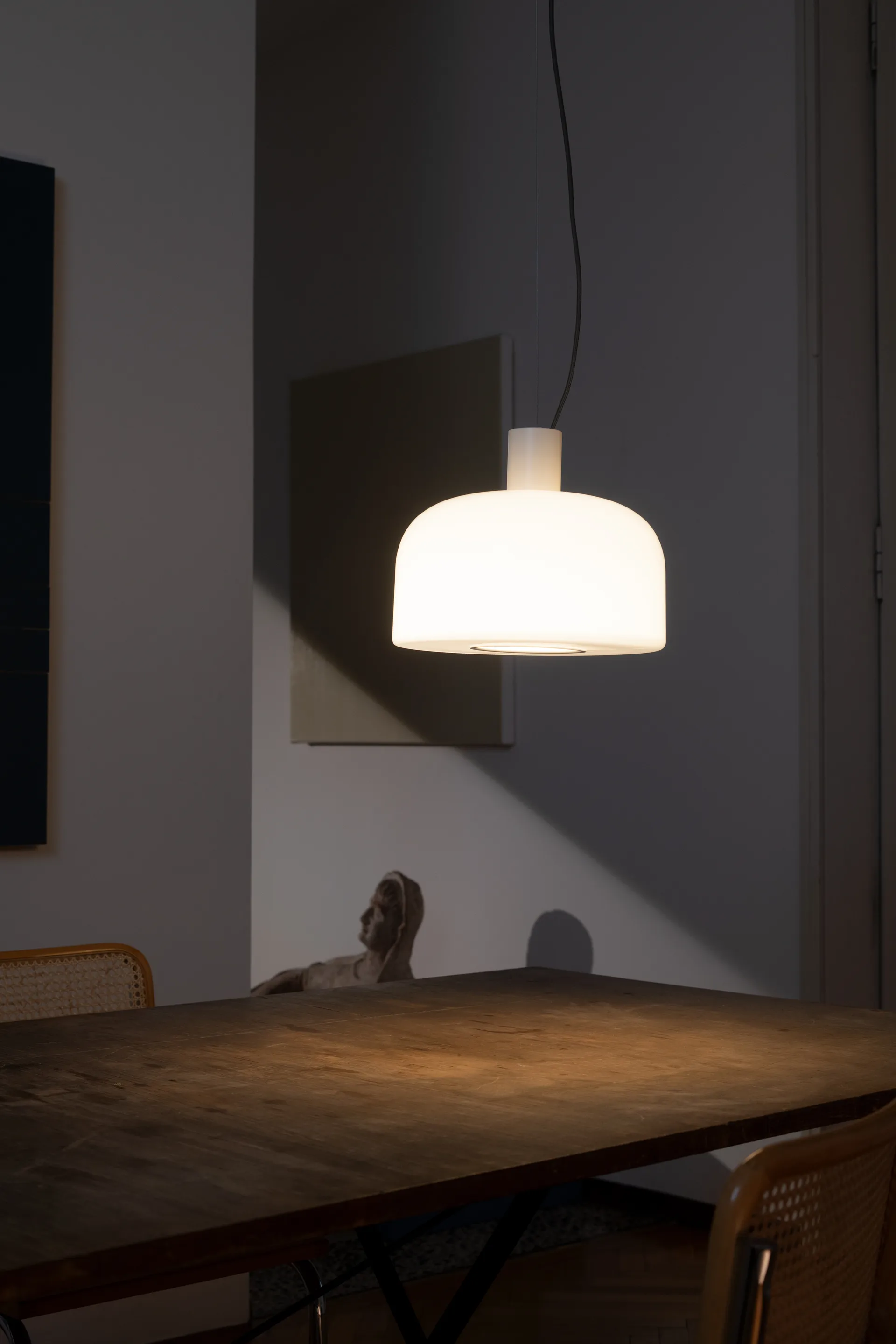 Bellhop Glass S1 hanglamp, White Flos