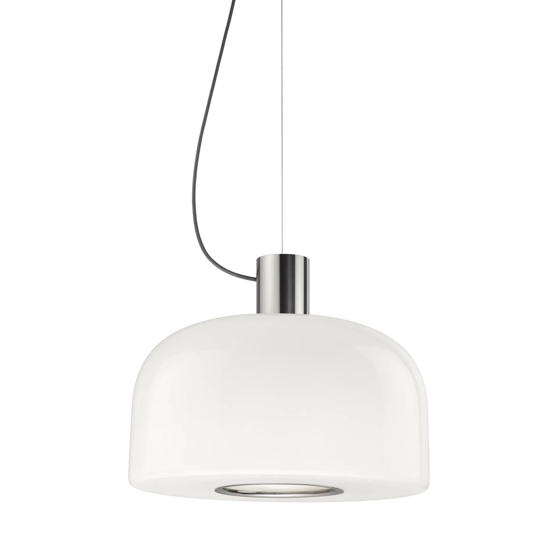 Bellhop Glass S2 hanglamp, Bright aluminum Flos