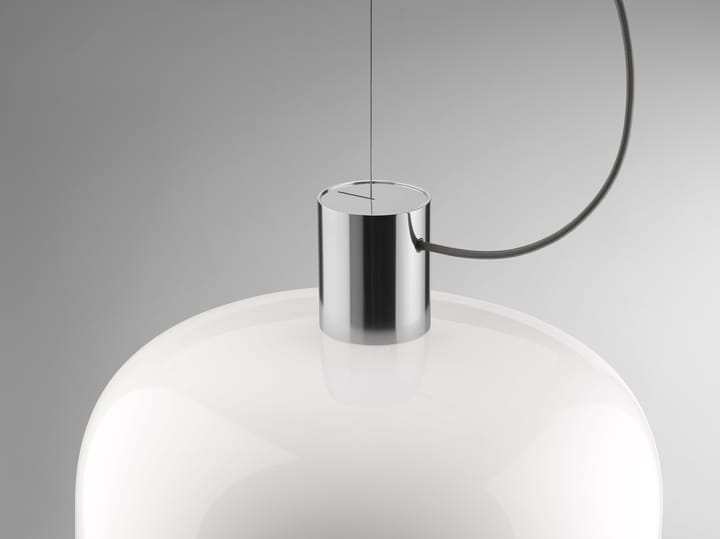 Bellhop Glass S2 hanglamp, Bright aluminum Flos