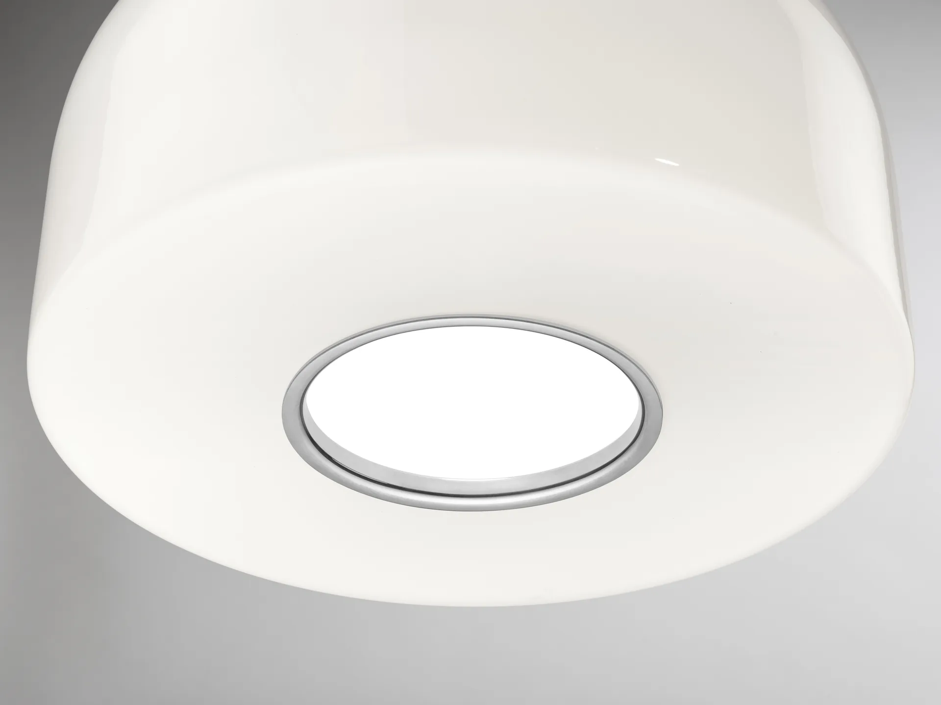 Bellhop Glass S2 hanglamp, Bright aluminum Flos