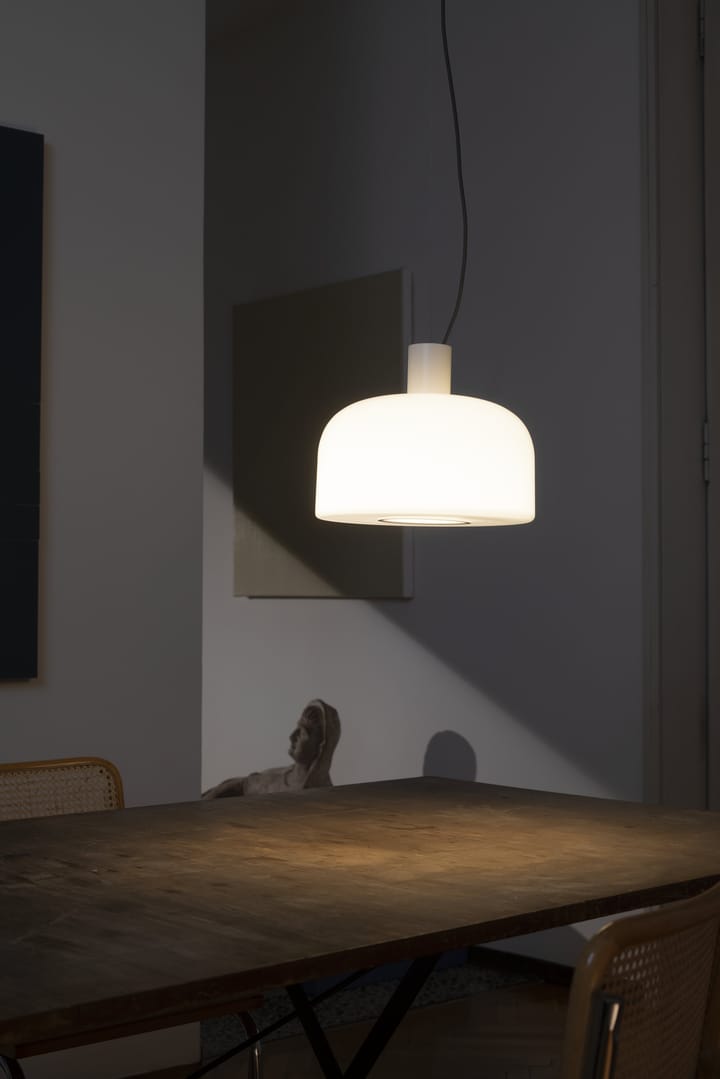 Bellhop Glass S2 hanglamp, Bright aluminum Flos