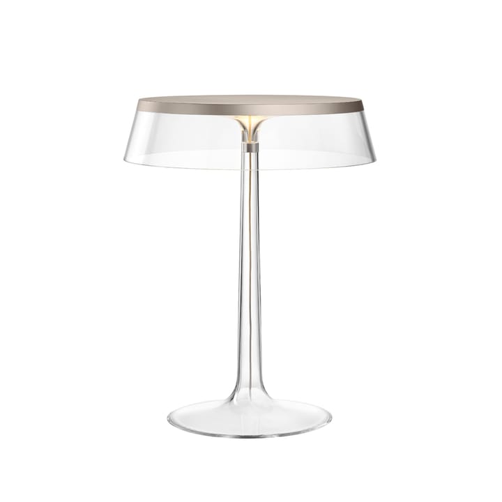Bon Jour T tafellamp - Transparant-mat verchroomde top - Flos