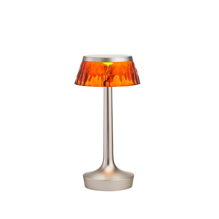 Bon Jour Unplugged tafellamp - Matt chrome-amber - Flos