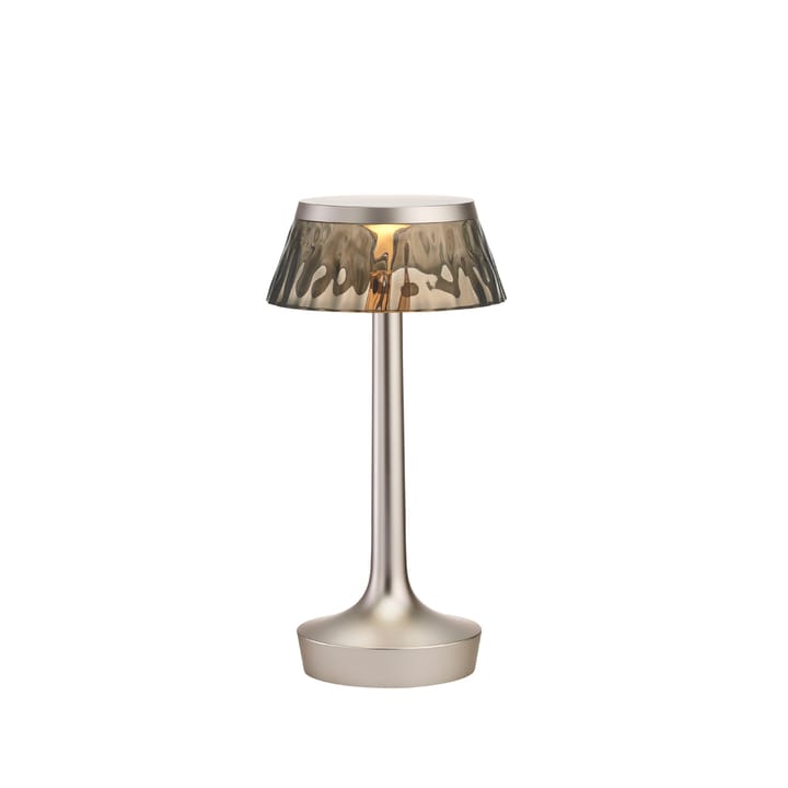 Bon Jour Unplugged tafellamp - Matt chrome-fumée - Flos