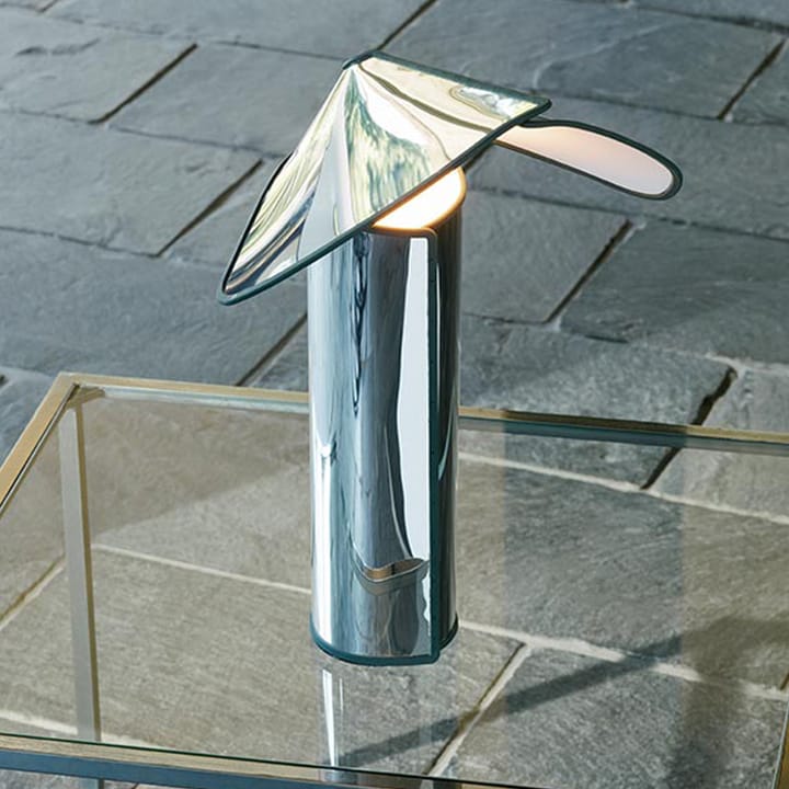 Chiara T tafellamp, Aluminium-antraciet rand Flos