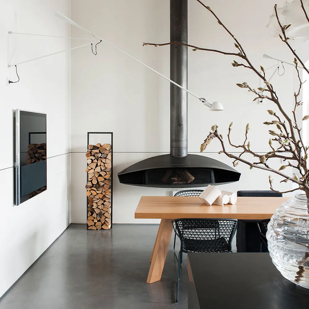 Flos 265 muurlamp, Wit gelakt Flos