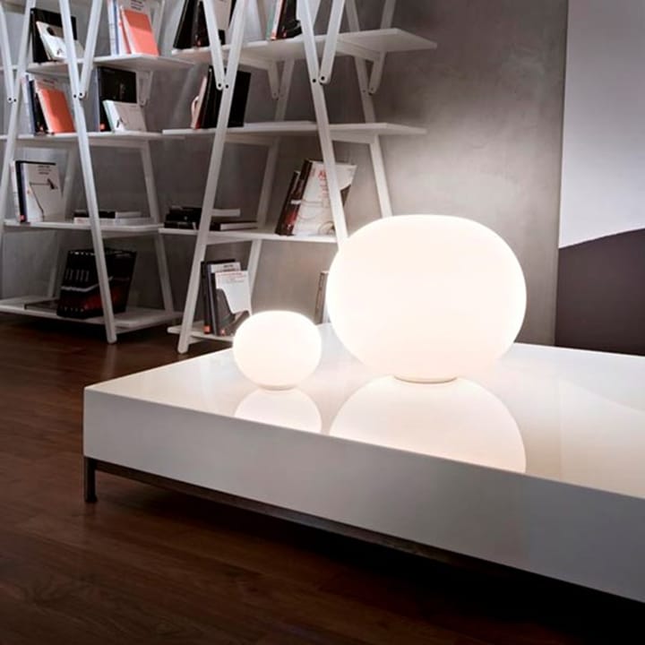 Glo-ball B Zero tafellamp, Wit opaalglas Flos