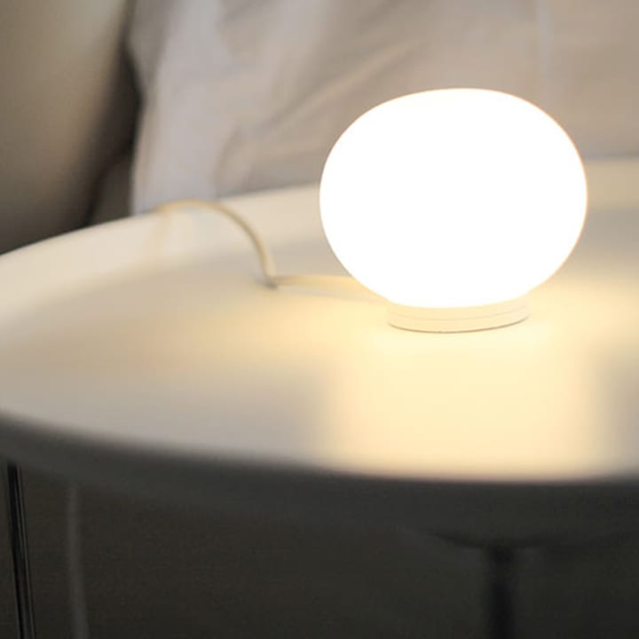 Glo-Ball Mini T tafellamp, Wit opaalglas Flos