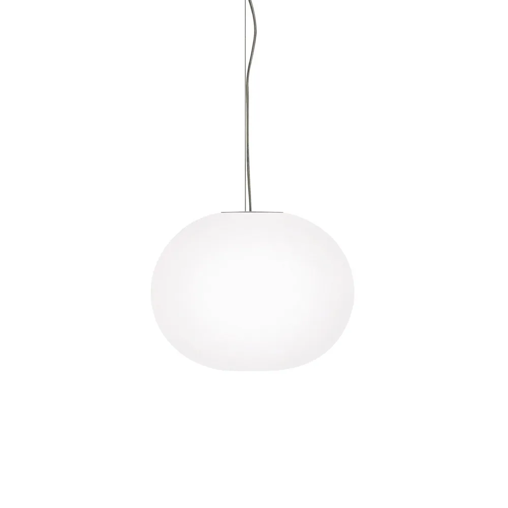 Glo-ball S1 hanglamp, Wit opaalglas Flos