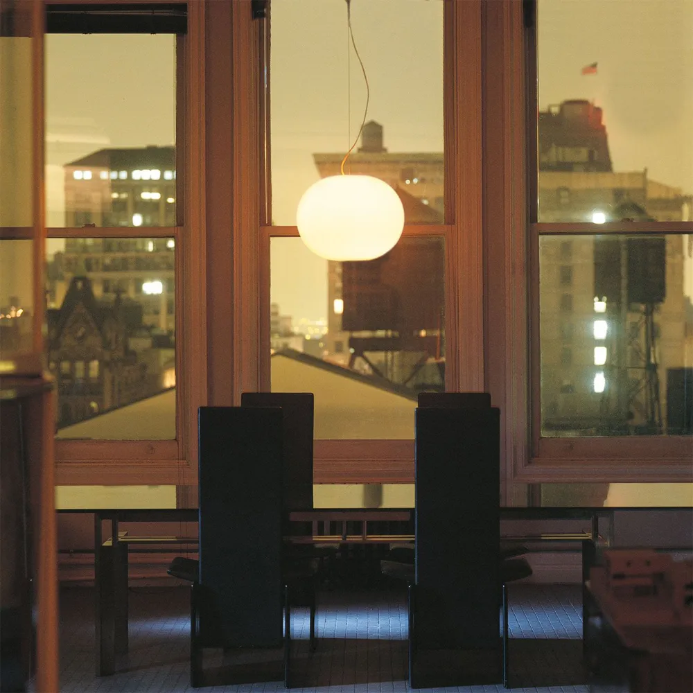 Glo-ball S1 hanglamp, Wit opaalglas Flos