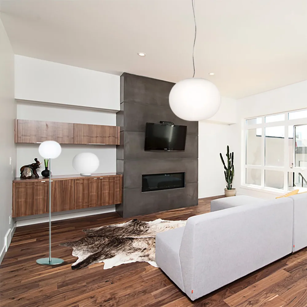 Glo-ball S1 hanglamp, Wit opaalglas Flos