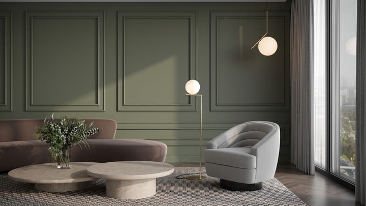 IC F1 vloerlamp 135 cm, Gold Flos