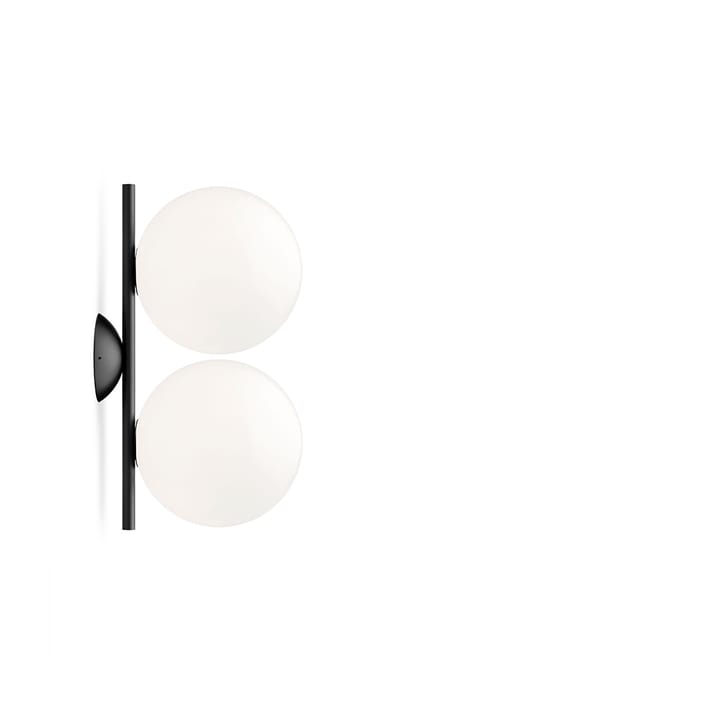 IC lights C/W1 Double muurlamp - Zwart-opaal - Flos