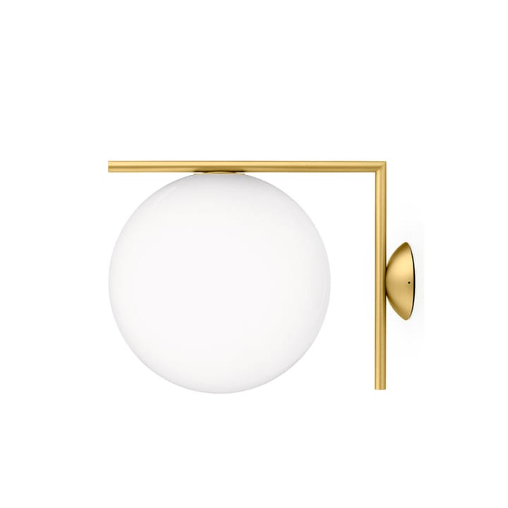 IC lights C/W1 muurlamp - Geborsteld messing-opaal - Flos
