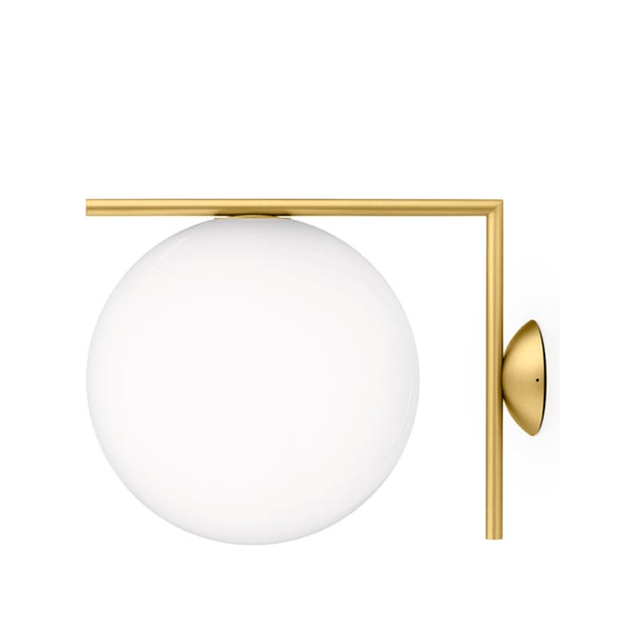 IC lights C/W2 muurlamp - Geborsteld messing-opaal - Flos